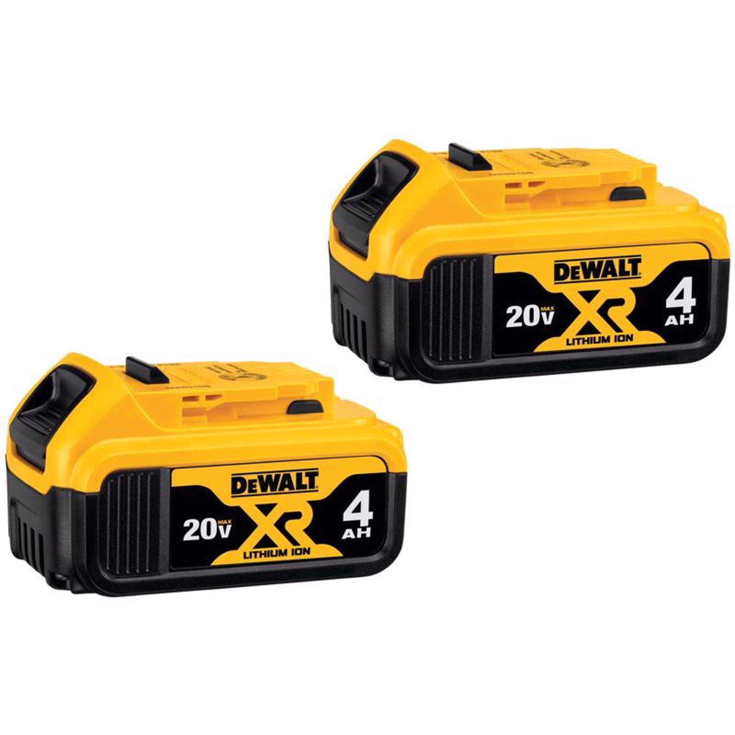 DW 20V MAX DCB204-2 4 Ah Lithium-Ion Battery Combo Pack 2 pc