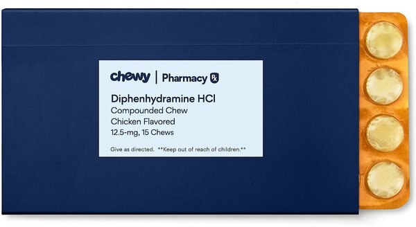 Diphenhydramine HCl Compounded Chew for Dogs