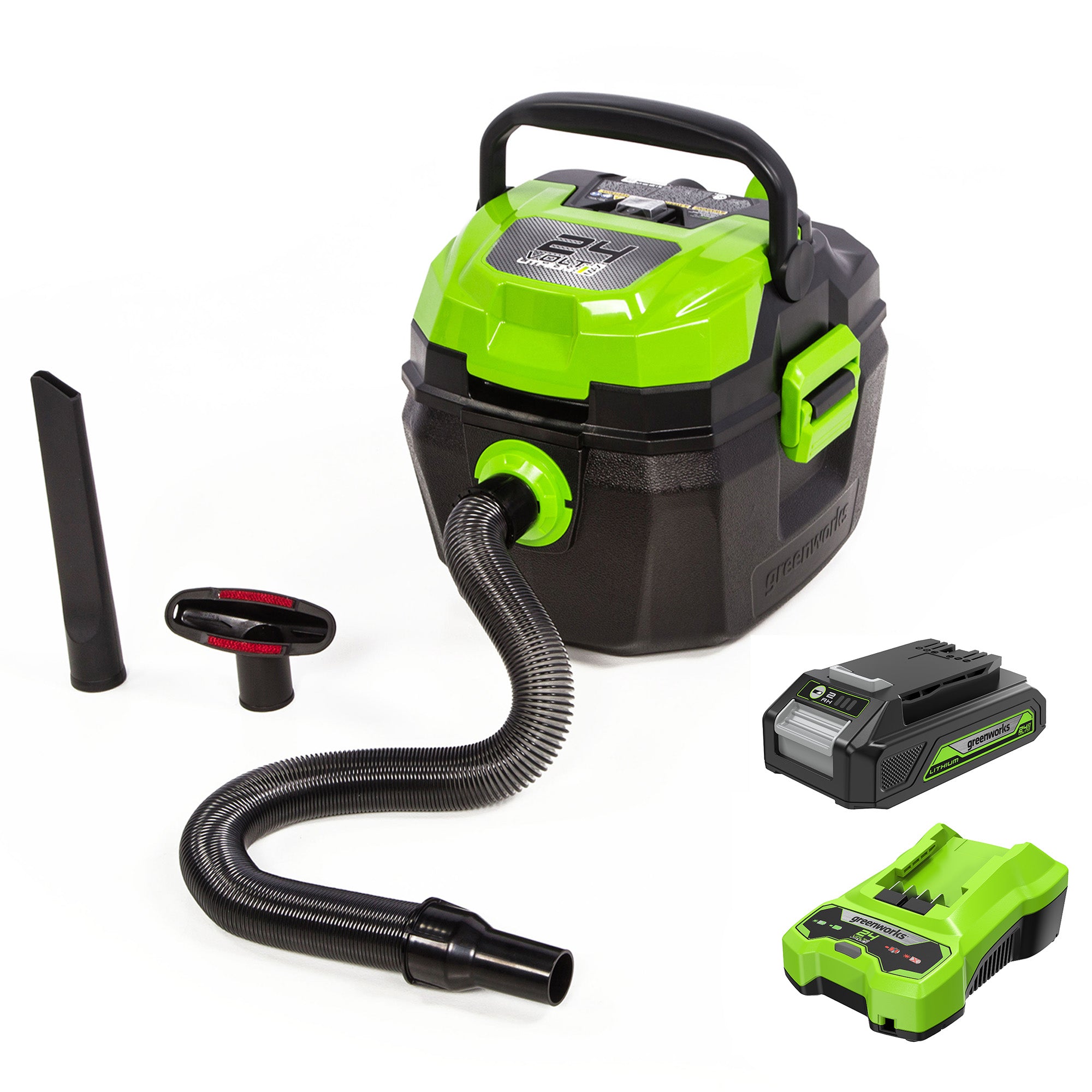 24V Cordless Wet/Dry Shop Vacuum | Greenworks Tools