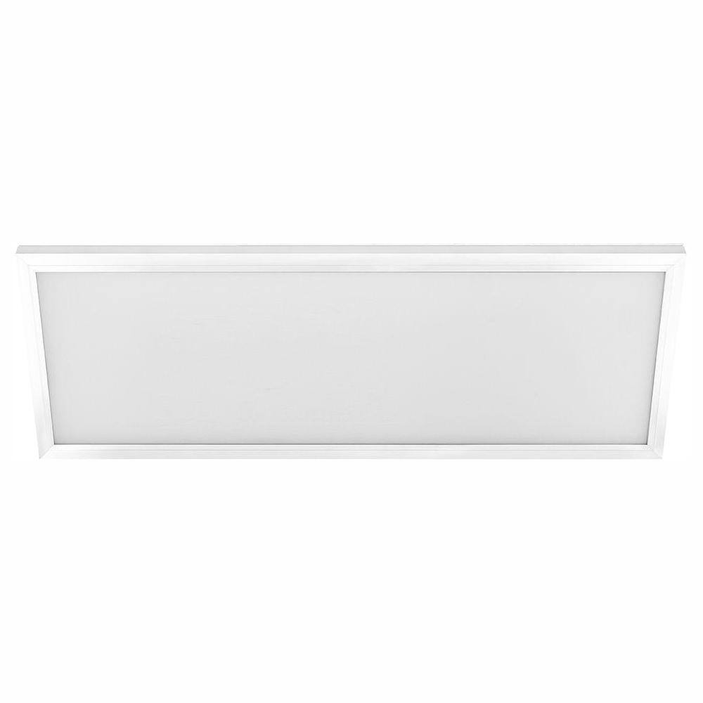 Commercial Electric 1 ft. x 4 ft. 50W Dimmable White Integrated LED Edge-Lit Flat Panel Flush Mount Light with Color Changing CCT (3-Pack) FP1X44WYWHHD3