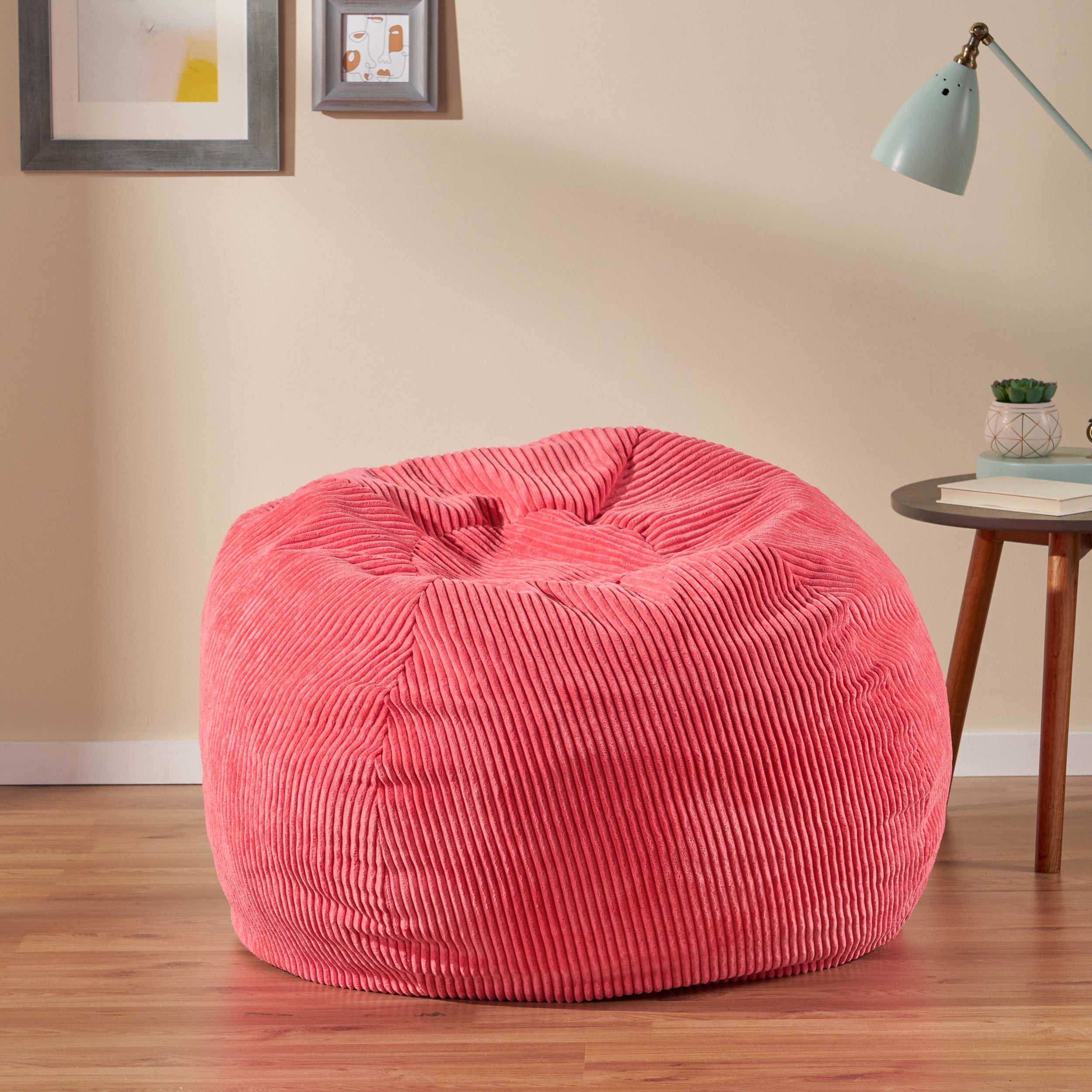 Germaine 3 Foot Modern Corduroy Beanbag