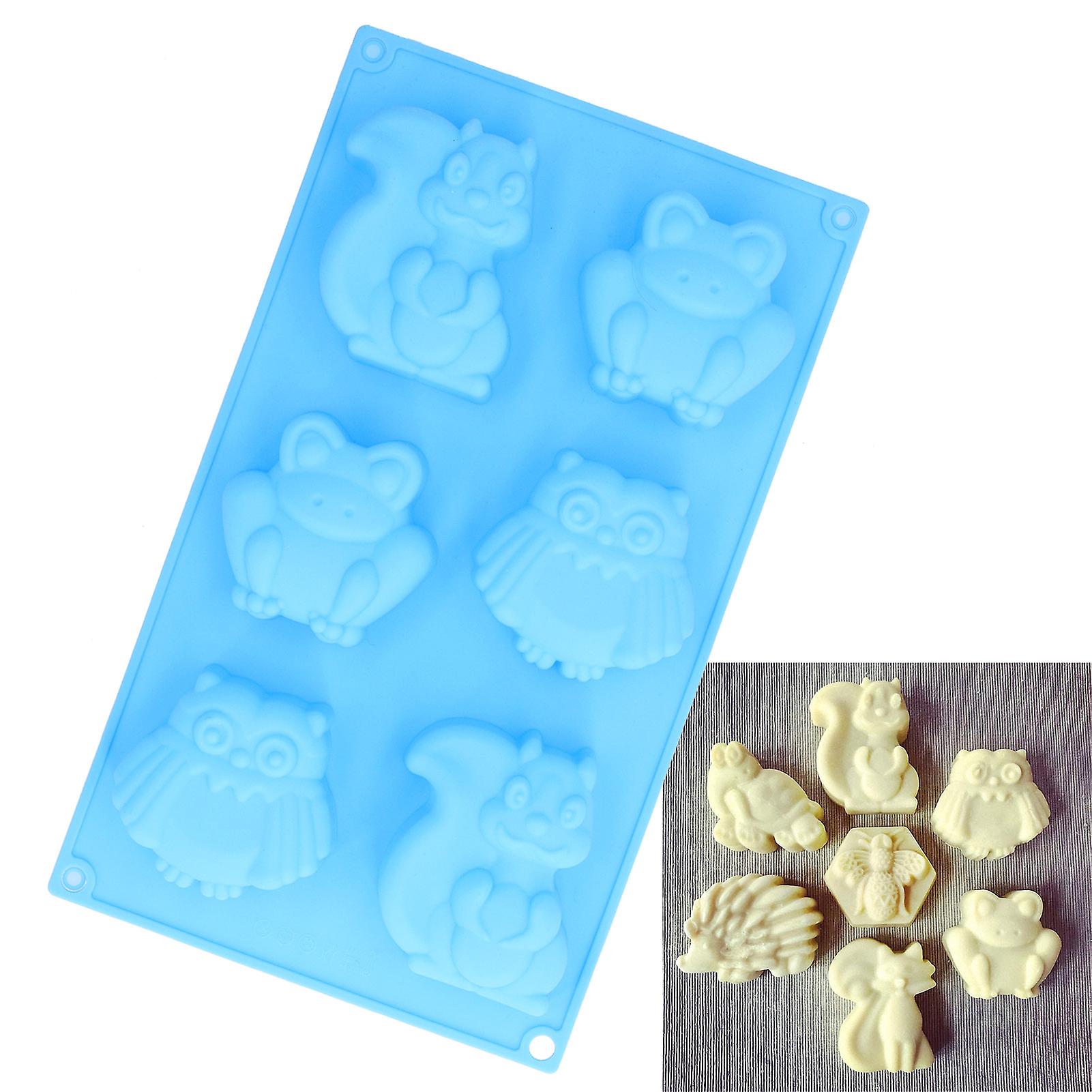 Silicone Cake Mold， Cute Santa Claus Snowman Shapes Soap Baking Mold Fondant Cookie Mold For Wedding Birthday Cake Decoration[a-blue]