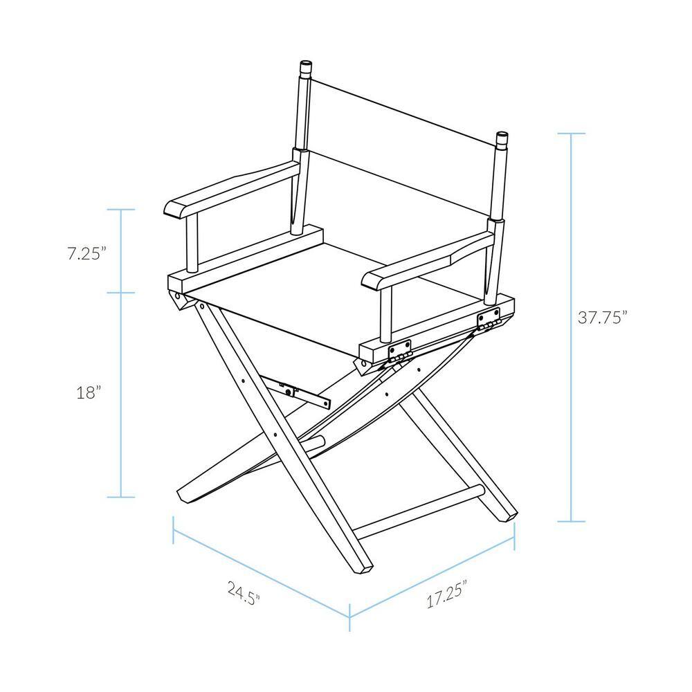 American Trails 18 in. Extra-Wide Mission Oak Wood FrameNatural Canvas Seat Folding Directors Chair 206-04032-12