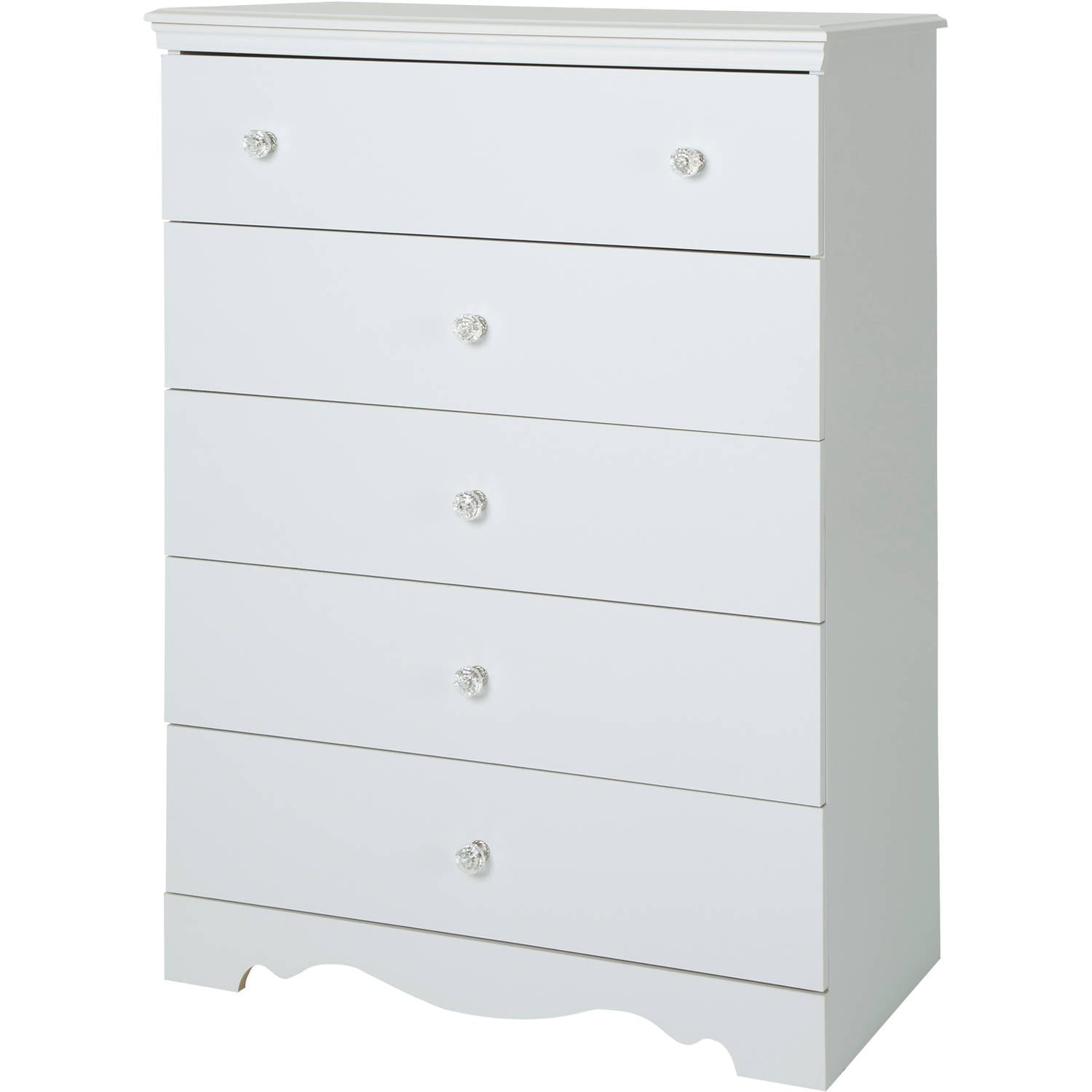 South Shore Crystal 5-Drawer Chest, Pure White