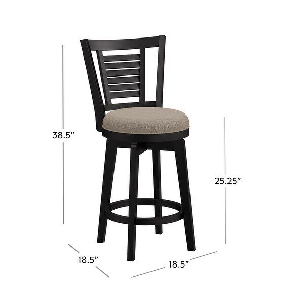 Hillsdale Furniture Foxmoor Wood Swivel Stool， Black