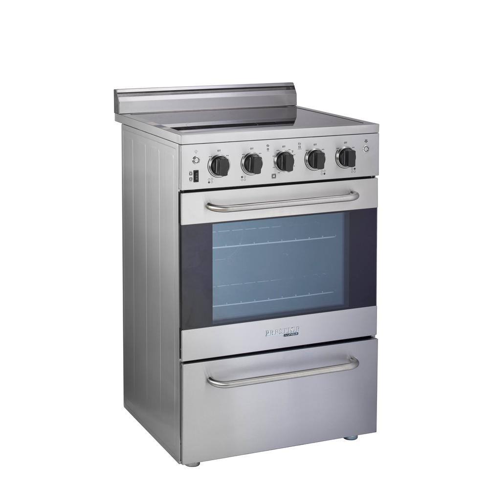 Unique Appliances Prestige 24 in. 2.3 cu. ft. Electric Range with Convection Oven in Stainless Steel UGP-24V EC SS