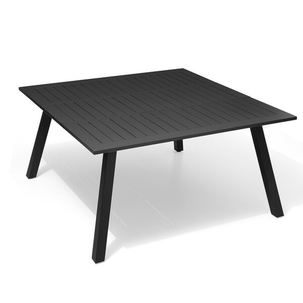 Pellebant Expandable Outdoor Patio Aluminum Dining Table