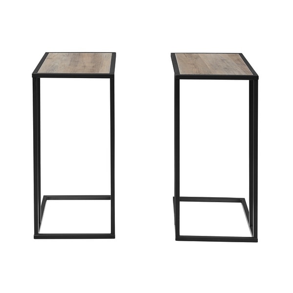 Middlebrook 20-inch Urban Industrial Asymmetrical C Side Table - Set of 2