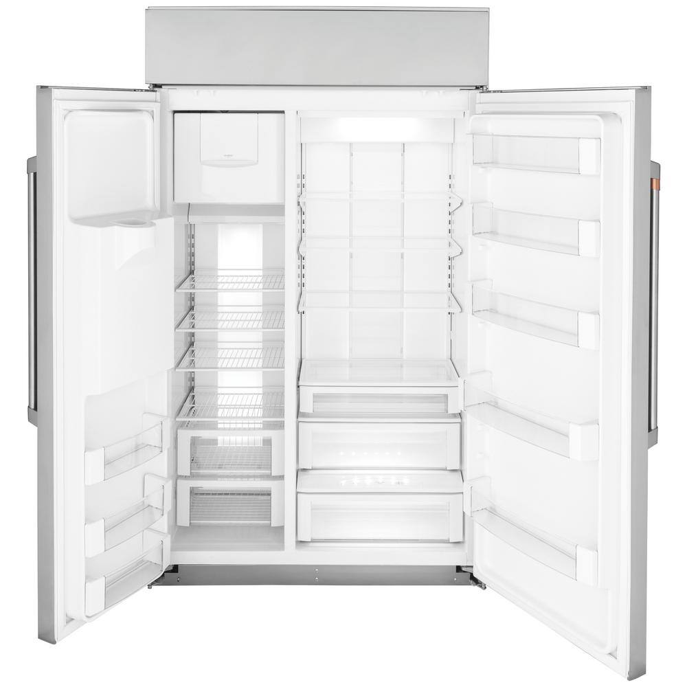 Cafe 28.7 cu. ft. Built-In Smart Side by Side Refrigerator in Stainless Steel CSB48YP2RS1