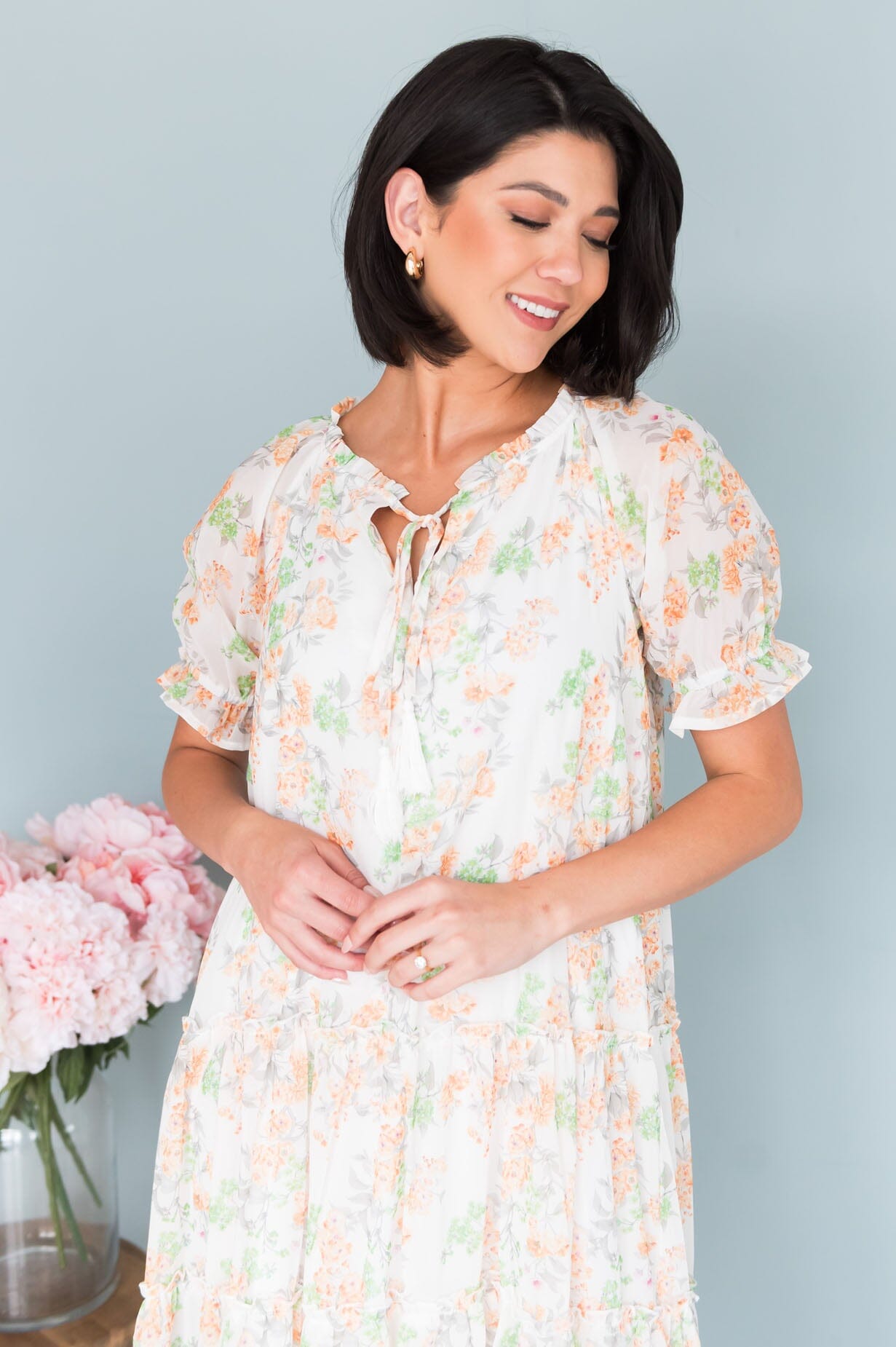 Kasia yellow daffodil spring and summer dress