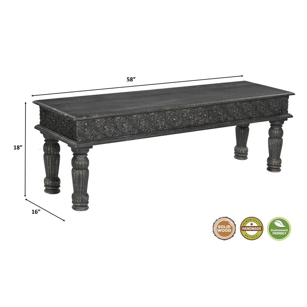 Milton Carved Dining Bench