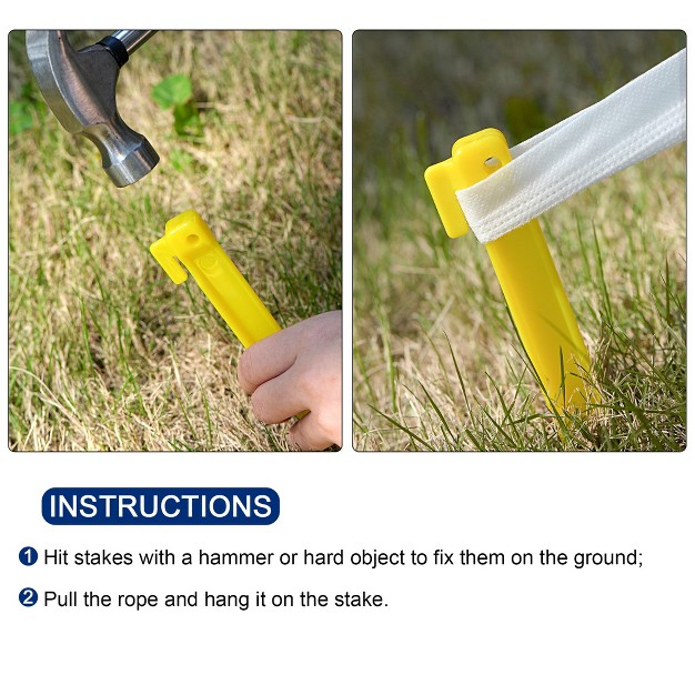 Unique Bargains Tent Stakes Plastic Ground Pegs With Hook Hole For Canopy Tarp