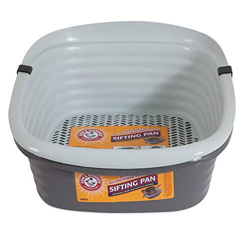 Arm and Hammer Light Gray Sifting Cat Litter Box， Large， 15.21