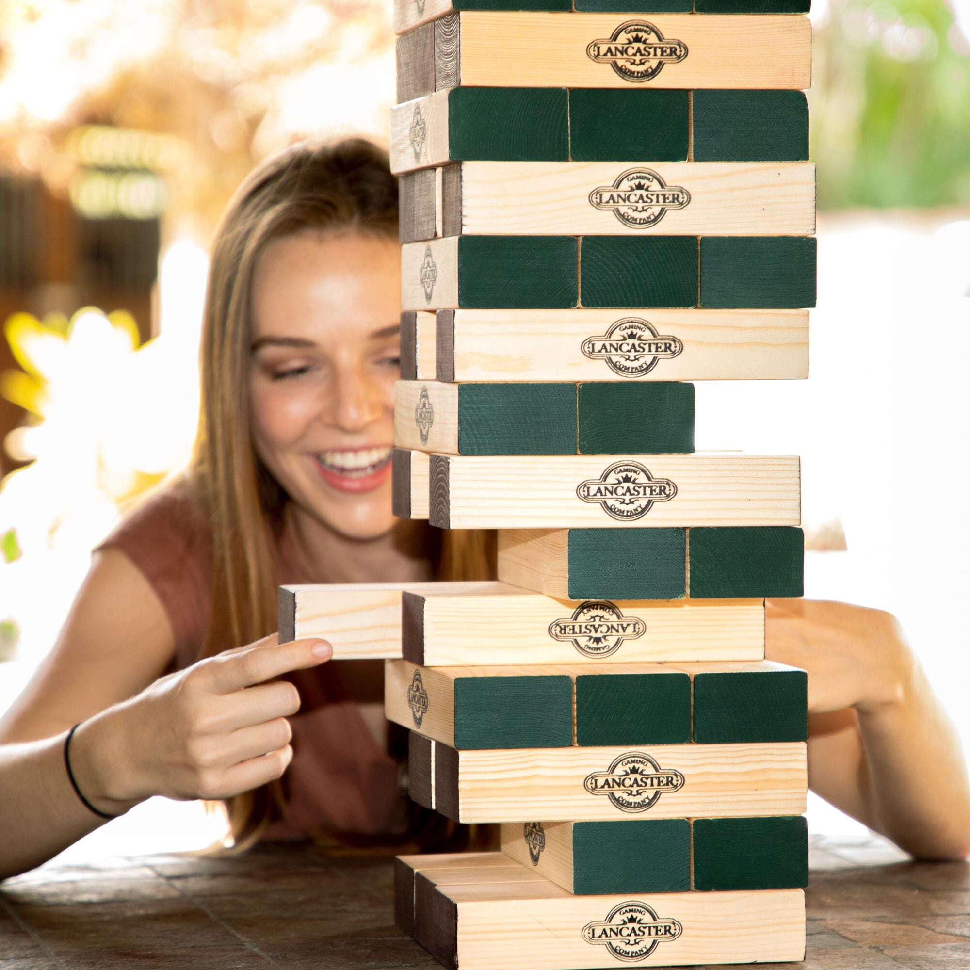 Lancaster Gaming Giant Wooden 54-Piece Tumbling Tower Outdoor Game