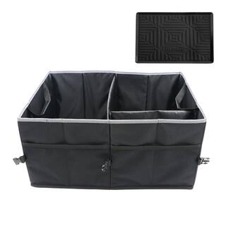 FH Group Polyester Double Pocket Trunk Organizer With Mesh Pockets DMFH1141GRAY