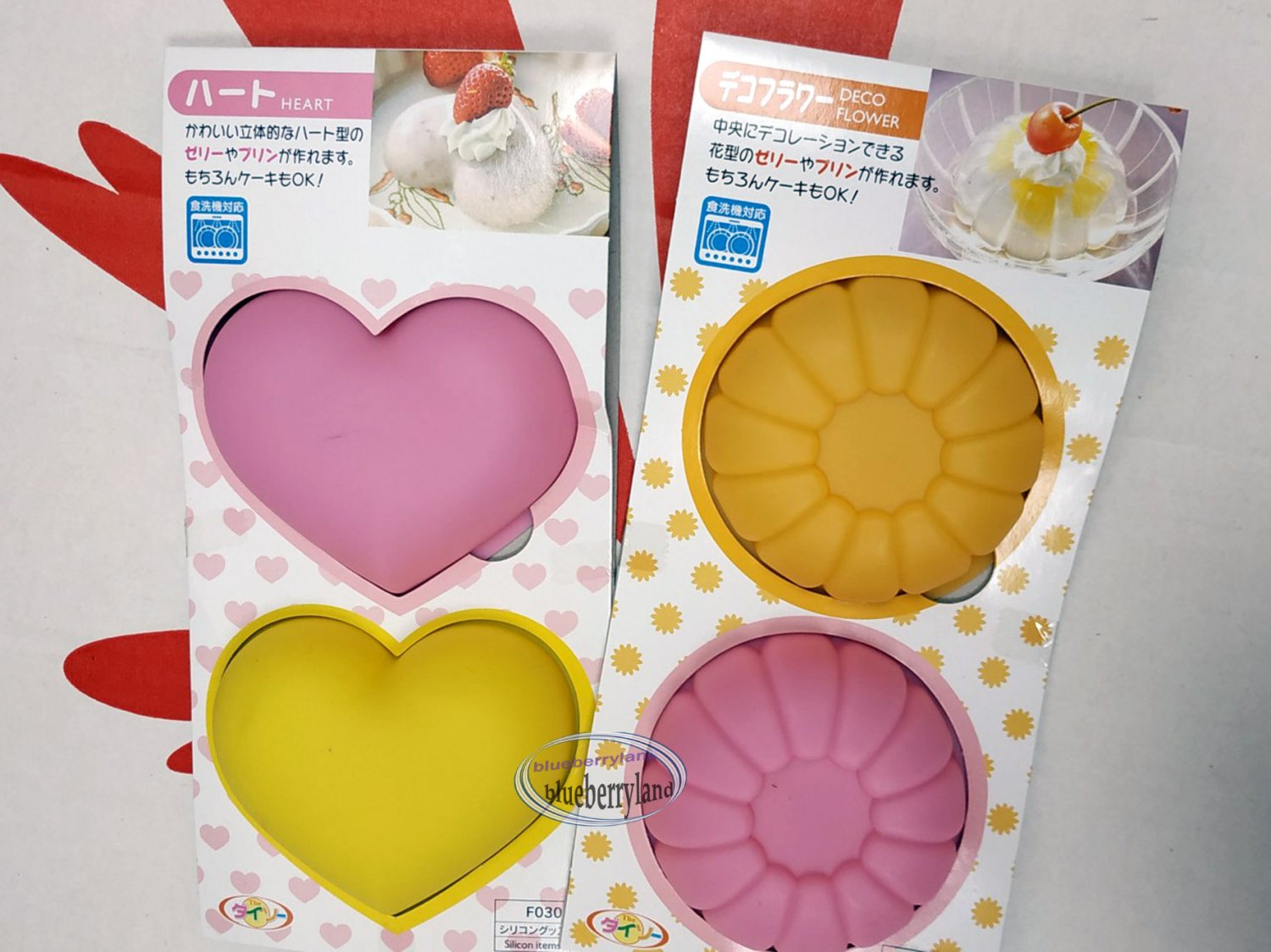 Japan SILICONE Mold 4pc set cake mould jelly pudding muffin sweets treats maker ladies kitchen