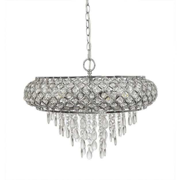 Tiered Crystal Glass Hanging Chandelier Chrome River Of Goods