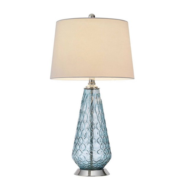 Glass Contemporary Table Lamp Blue Cal Lighting