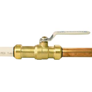 Tectite 34 in. Brass Push-to-Connect Slip Ball Valve FSBBV34SL