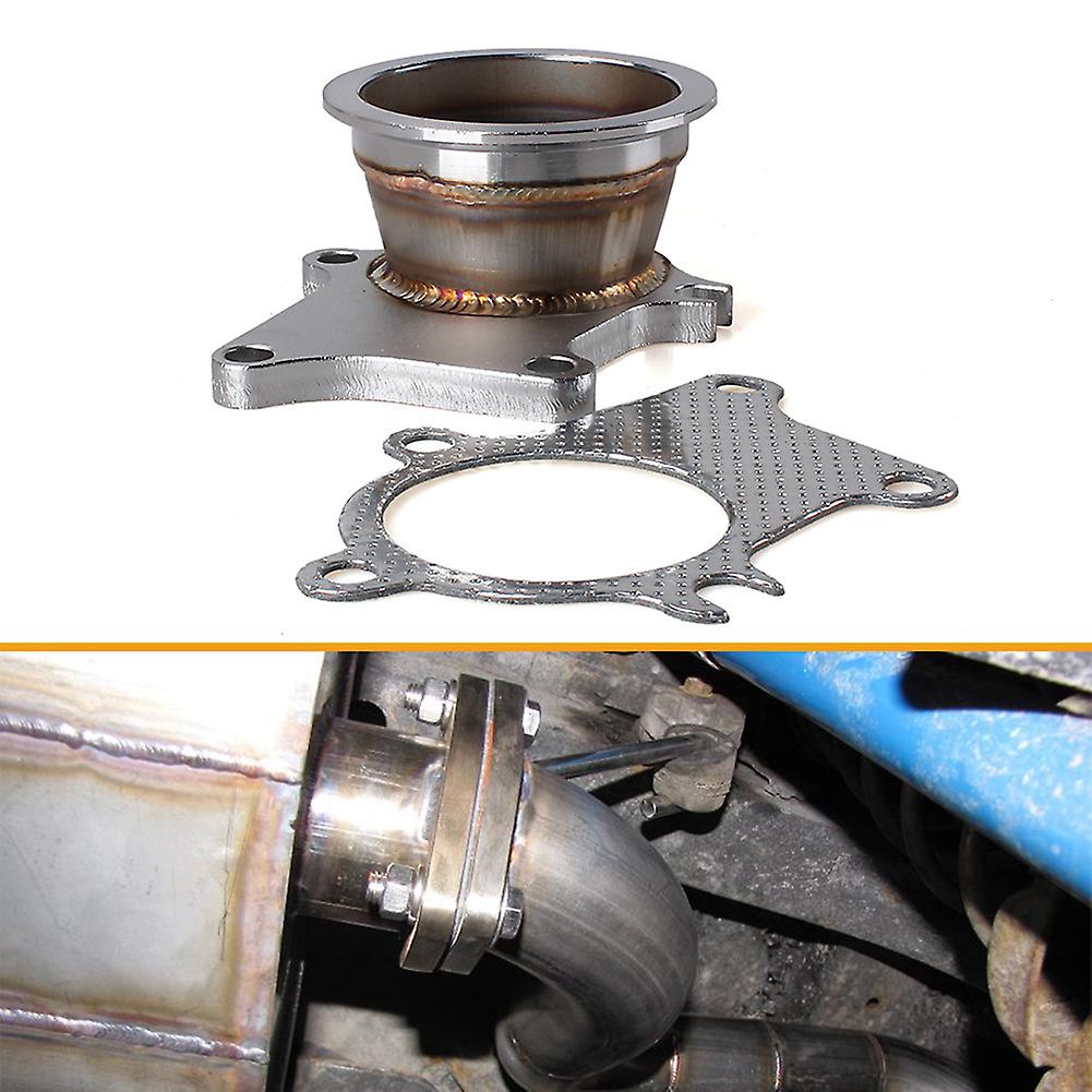 5 Bolt To 3inch V-band Flange Turbo Adaptor Stainless Steel Adapter For T3/t4 Turbo