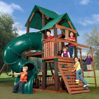 Swing-N-Slide Playsets 5 ft. Green Turbo Tube Slide NE 4692-T