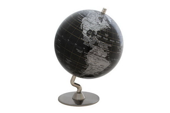 CHH 93051 BK 5 Black Globe W/ Silver Base