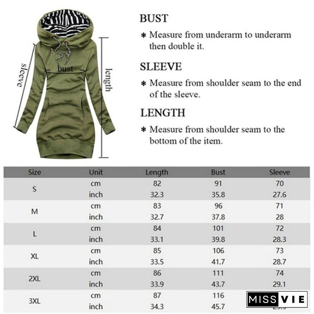 Women Fashion Hooded Sweater Dress Autumn And Winter Long Sleeve Hoodie Dress Slim Fit Pullovers Sweatshirt Dress Plus Size