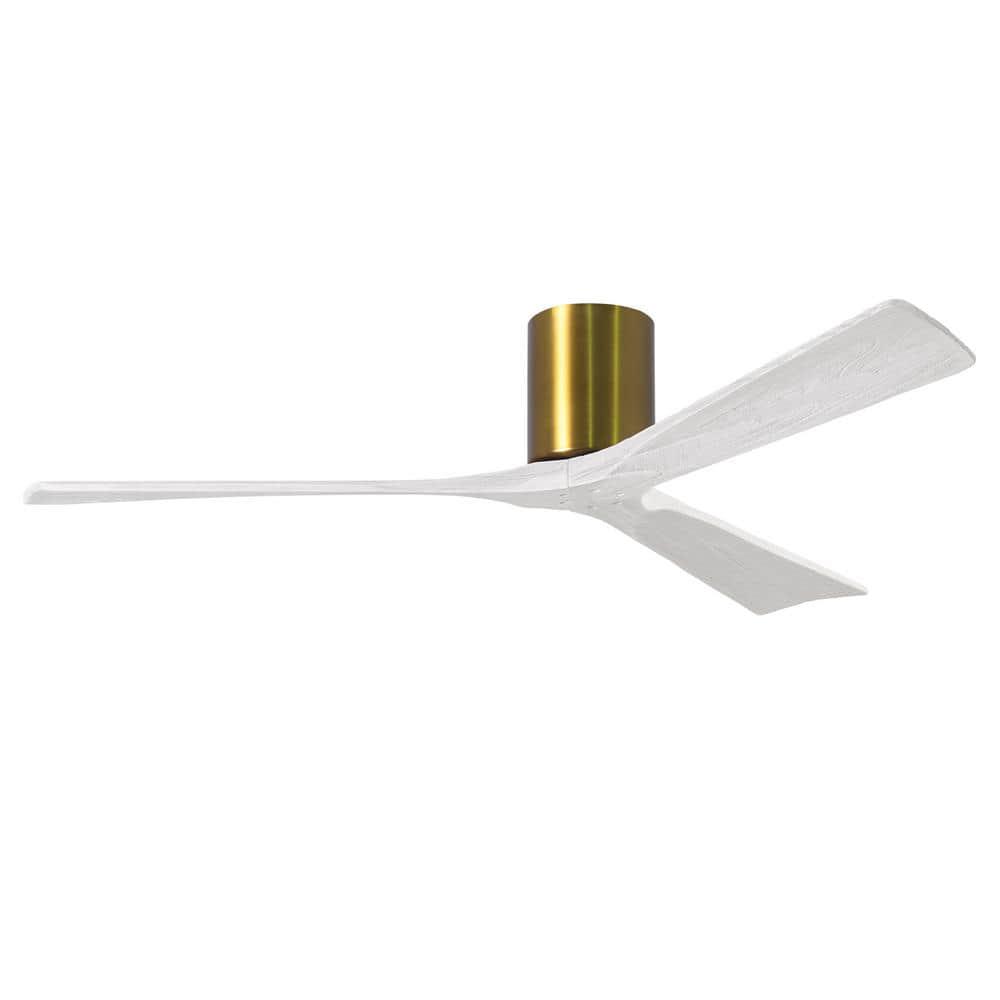 Matthews Fan Company Irene3H 60 in IndoorOutdoor Brushed Brass Remote Ceiling Fan