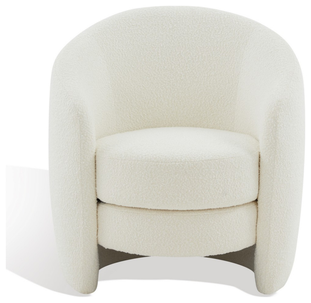 Safavieh Couture Danianna Boucle Accent Chair Ivory   Midcentury   Armchairs And Accent Chairs   by Safavieh  Houzz