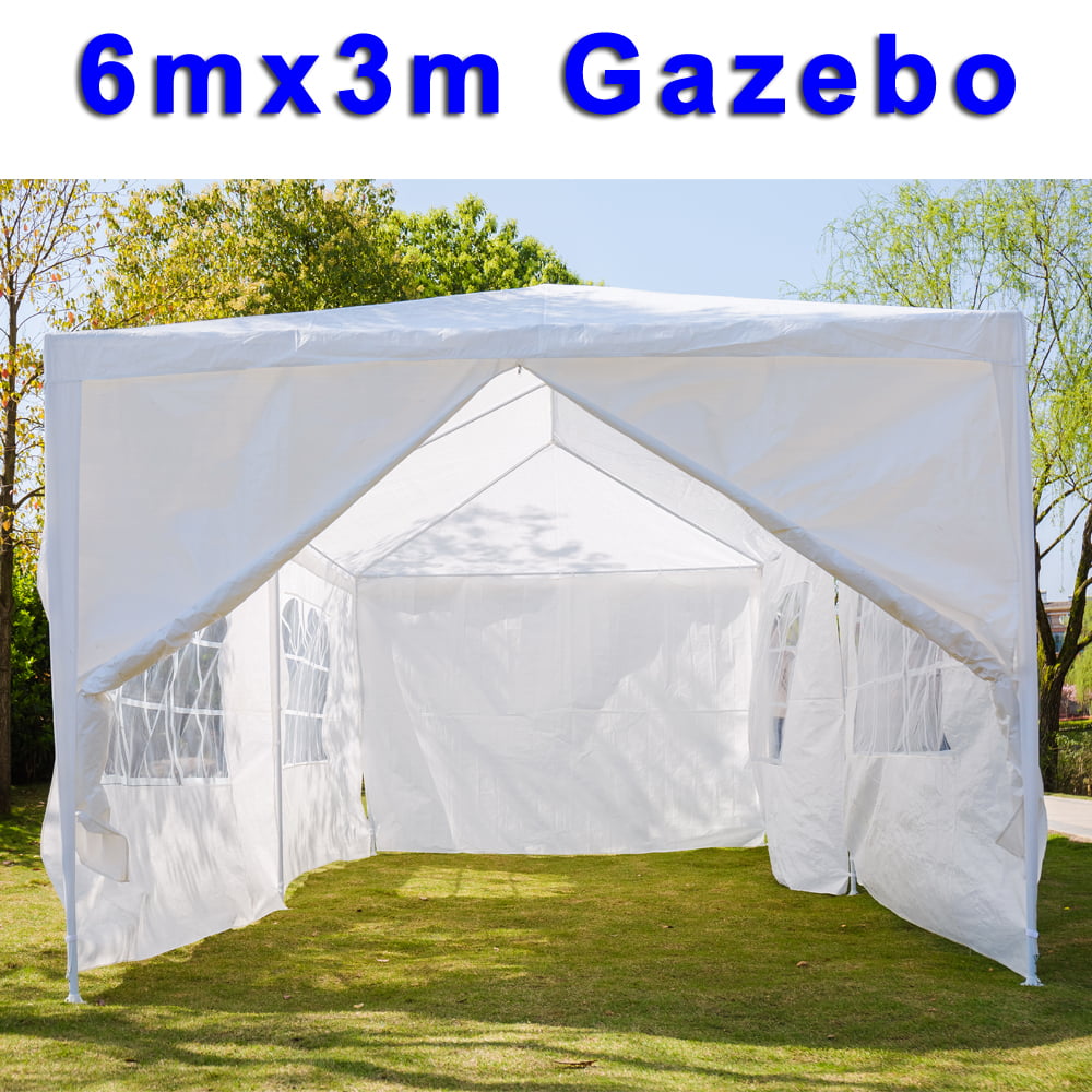 Dayplus 10x20ft Party Tent Heavy Duty Large White Beach Shelter with 6 Removable Side Panels