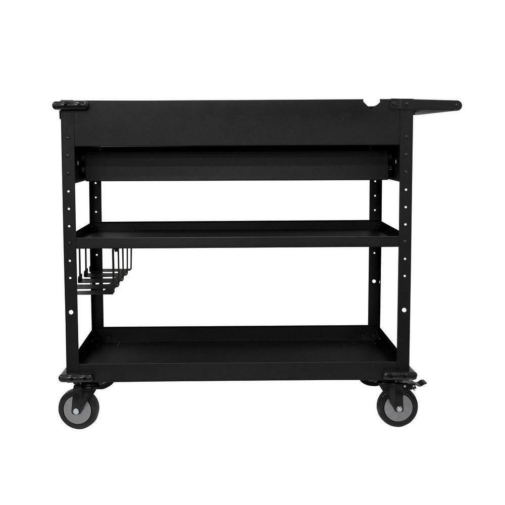 Montezuma 40 in. Steel Tool Cart with Power Tool Holder and Power Strip MUC4039B