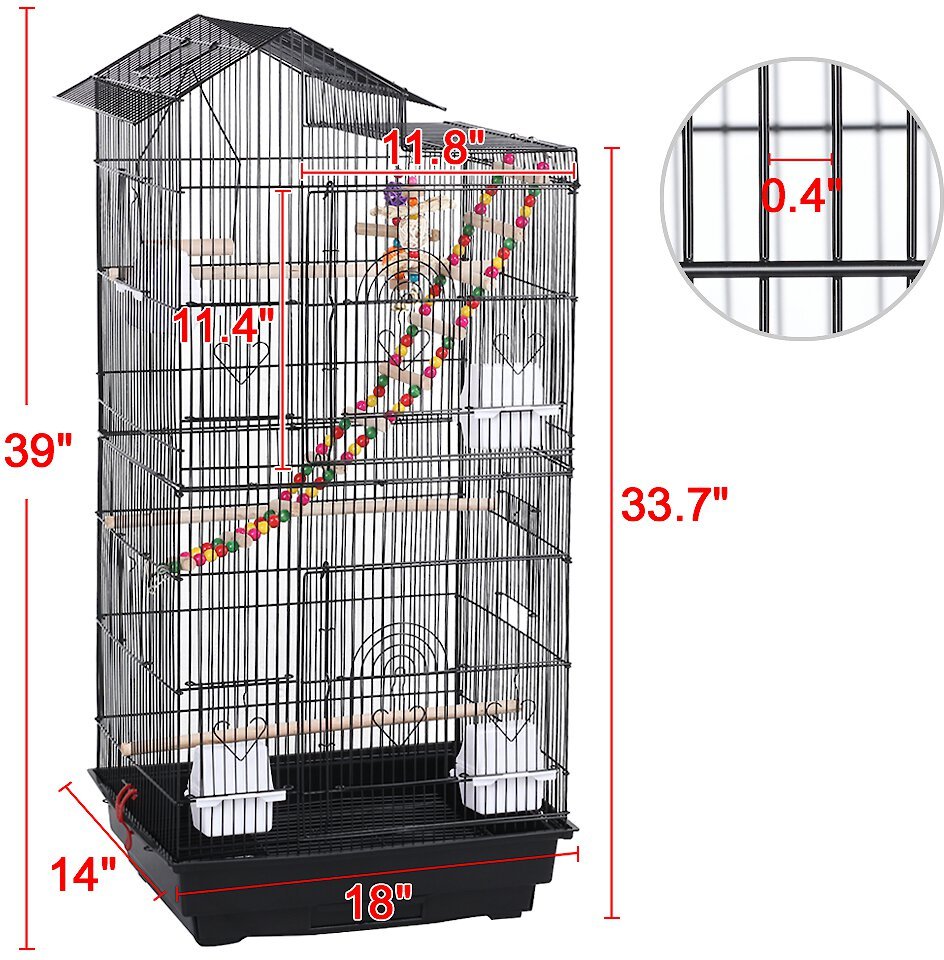 Yaheetech 39-in Metal Parrot Cage