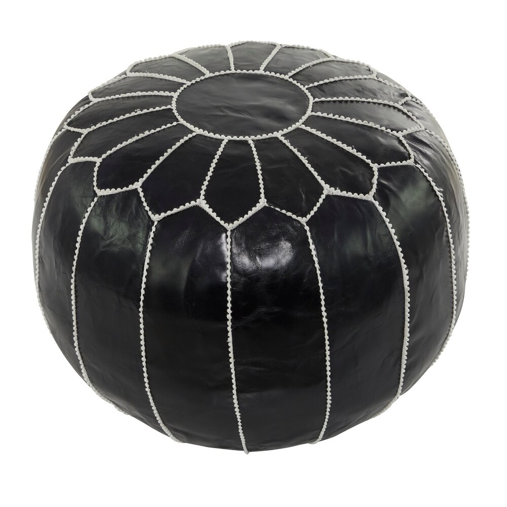 Leather Bohemian Pouf