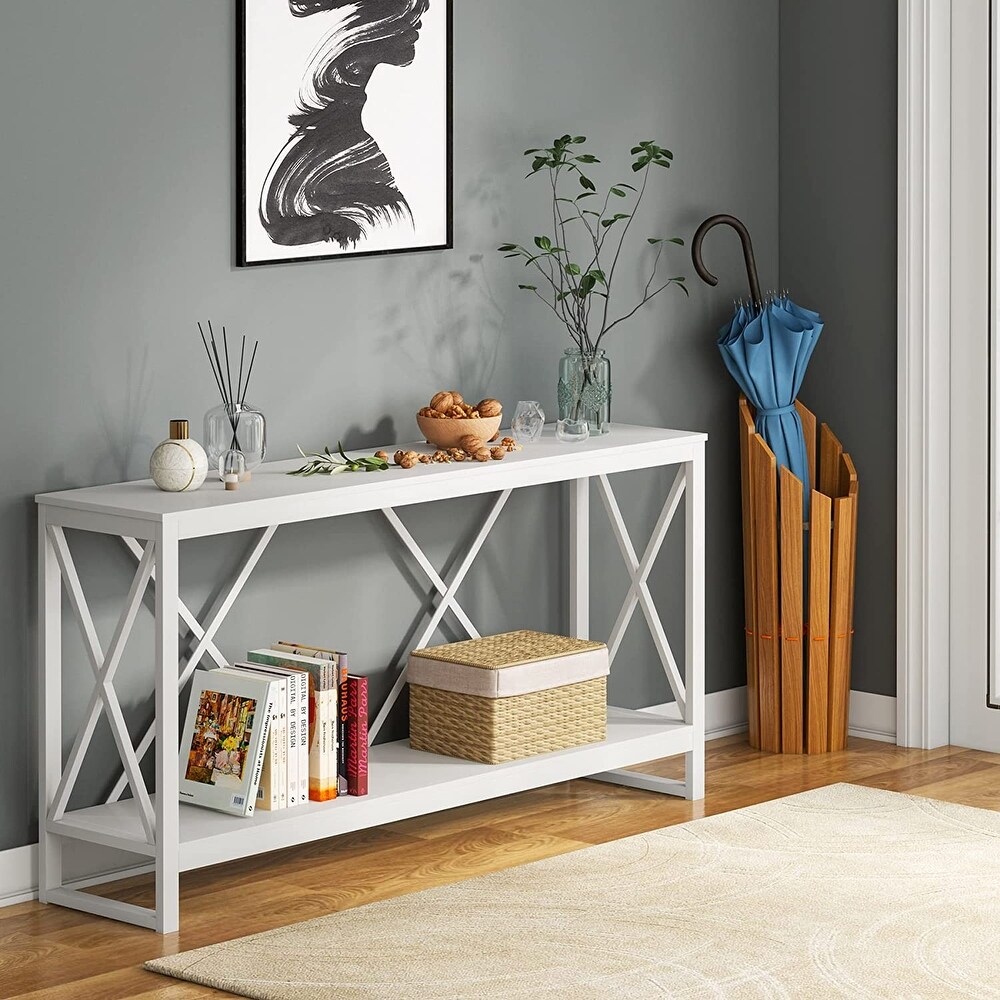 70.9 Inch Console Table  Industrial Sofa Table Narrow Long Entry Table   70.9\