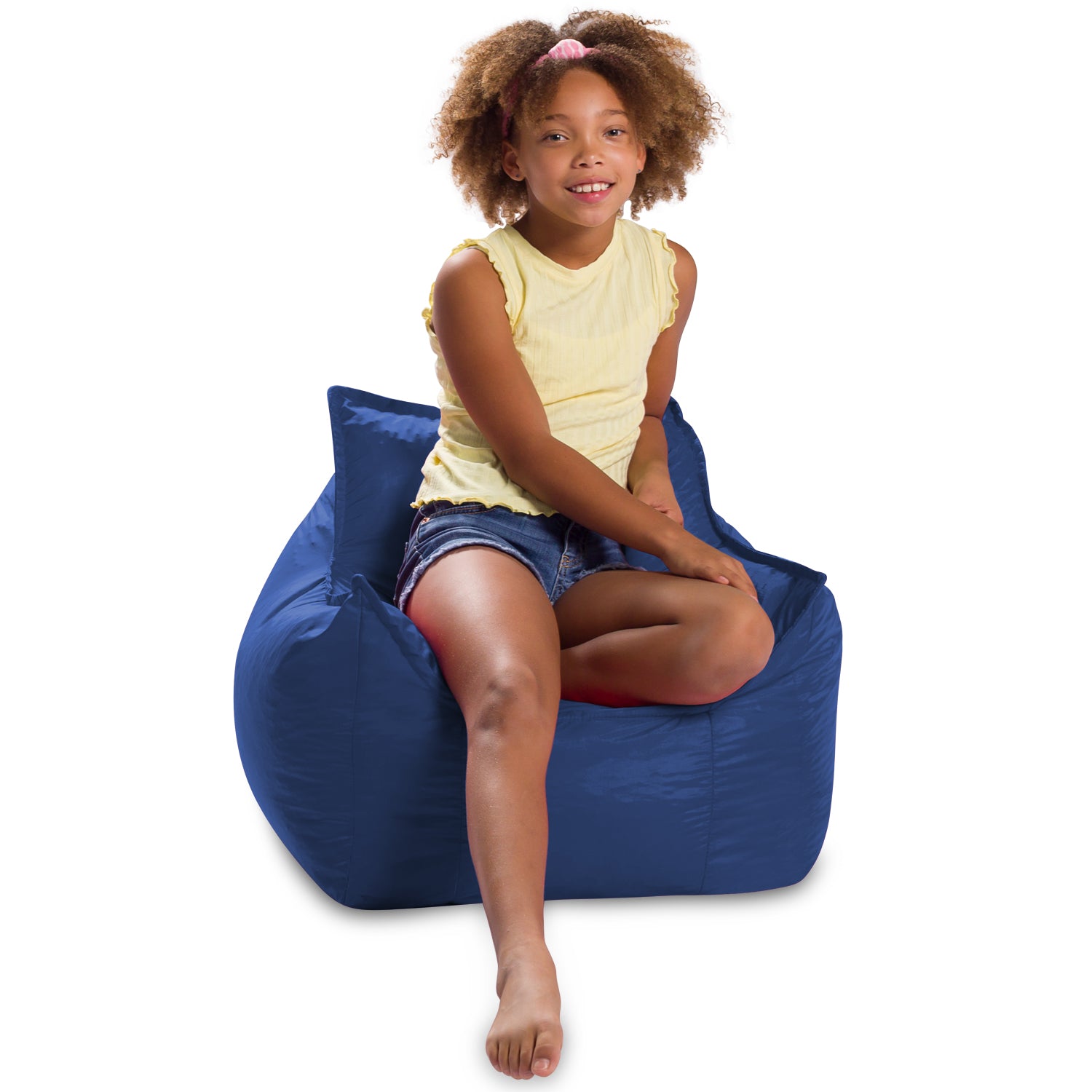 Posh Creations Newport Bean Bag Chair, Kids, 2.1 ft, Navy