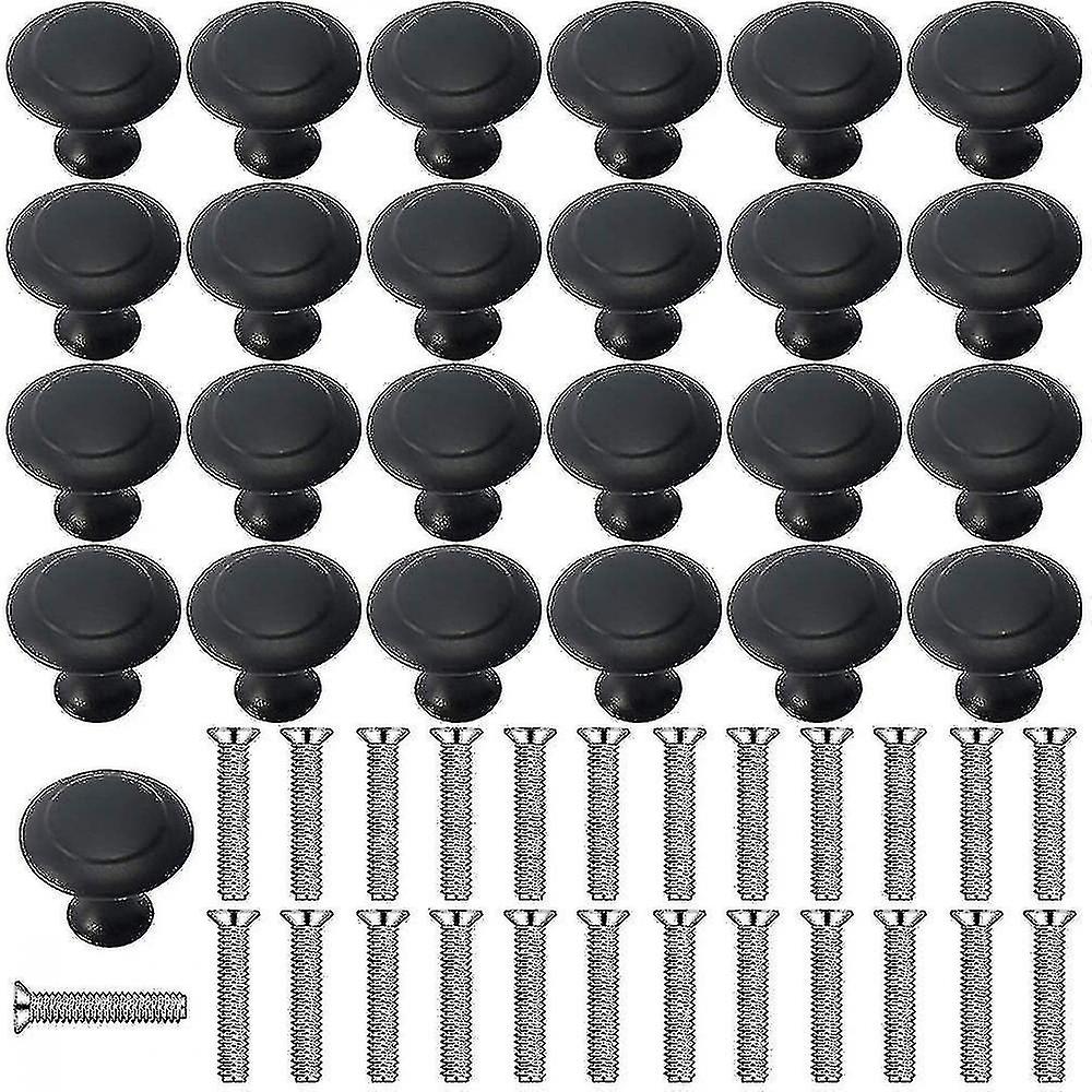 25 Pieces Cabinet Handle Knobs For Bathroom， Cabinets， Dresser Doors， Furniture (30mm)