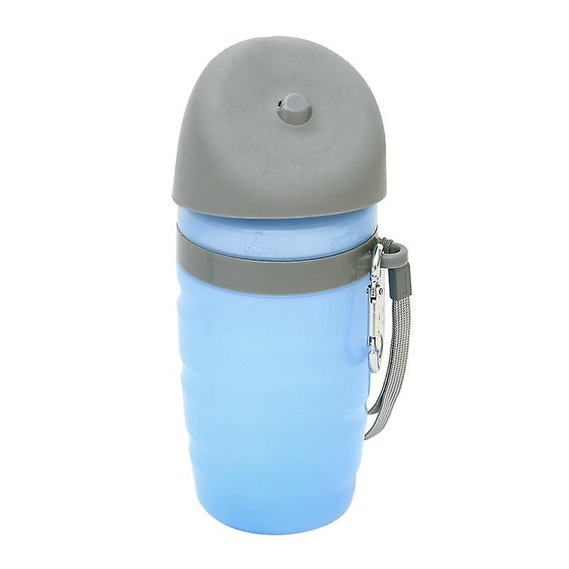 Sealed silicone portable dog water bottle