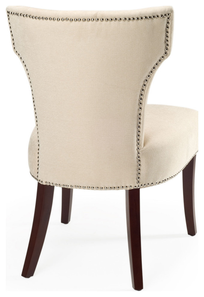 Mia 21  x27 x27h Tufted Side Chair  Set of 2 Natural Cream   Modern   Dining Chairs   by Virgil Stanis Design  Houzz