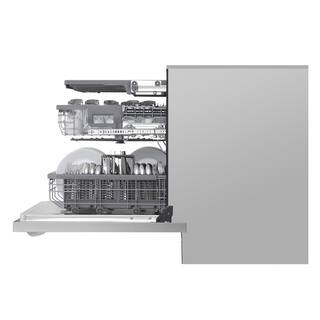 LG STUDIO 24 in. Printproof Stainless Steel Top Control Built-In Dishwasher with Stainless Steel Tub QuadWash TrueSteam 40 dBA LSDT9908SS