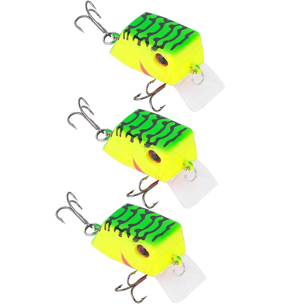 3pcs Unique Square Shape Mini Lure Artificial Simulation Lifelike Bait Fishing Tackle1#