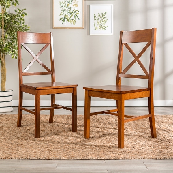 Traditional Wood Dining Chairs， Set of 2， Antique Black