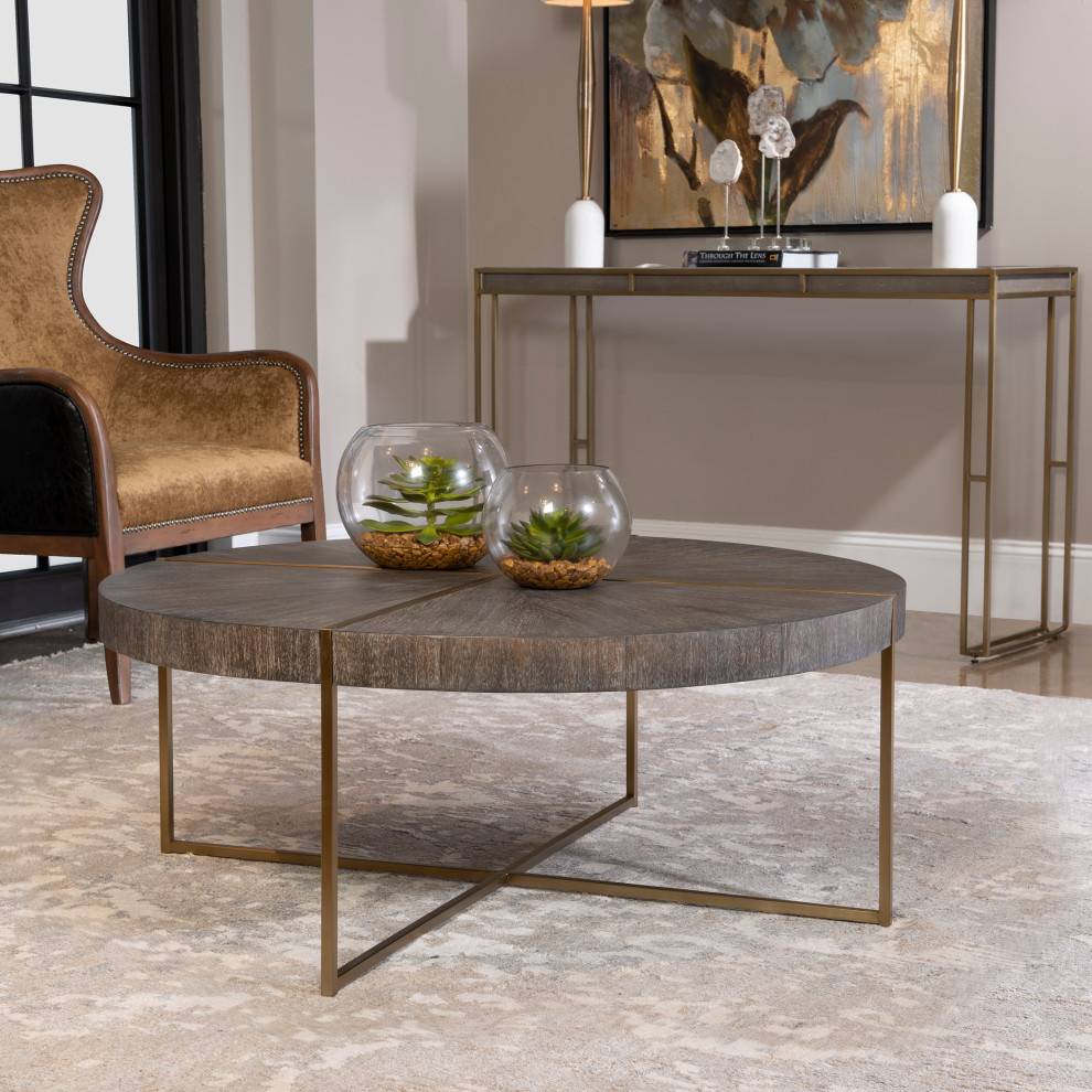 Uttermost Taja Round Coffee Table   Contemporary   Coffee Tables   by Buildcom  Houzz