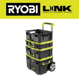 RYOBI LINK Rolling Tool Box with Medium Tool Box Standard Tool Box and Tool Crate STM201-STM102-STM101-STM104