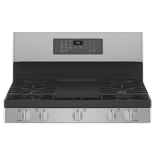 GE Profile 30-inch Freestanding Dual-Fuel Range with Wi-Fi Connectivity PC2B935YPFS