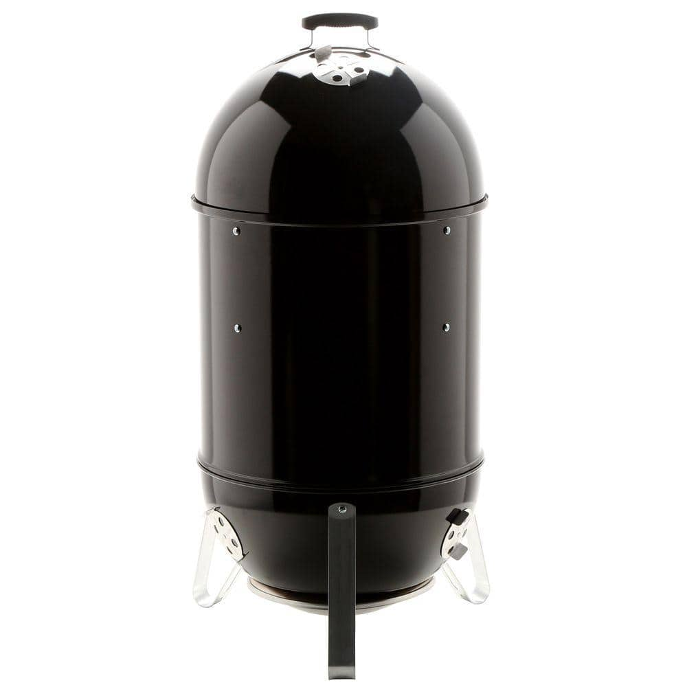 Weber 22 in. Smokey Mountain Cooker Smoker in Black with Cover and Built-In Thermometer 731001