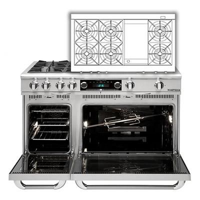 Capital 48-inch Freestanding Dual-Fuel Range COB484G2-L