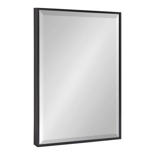 X 24 7 quot Rhodes Rectangle Wall Mirror Black Kate amp Laurel All Things Decor