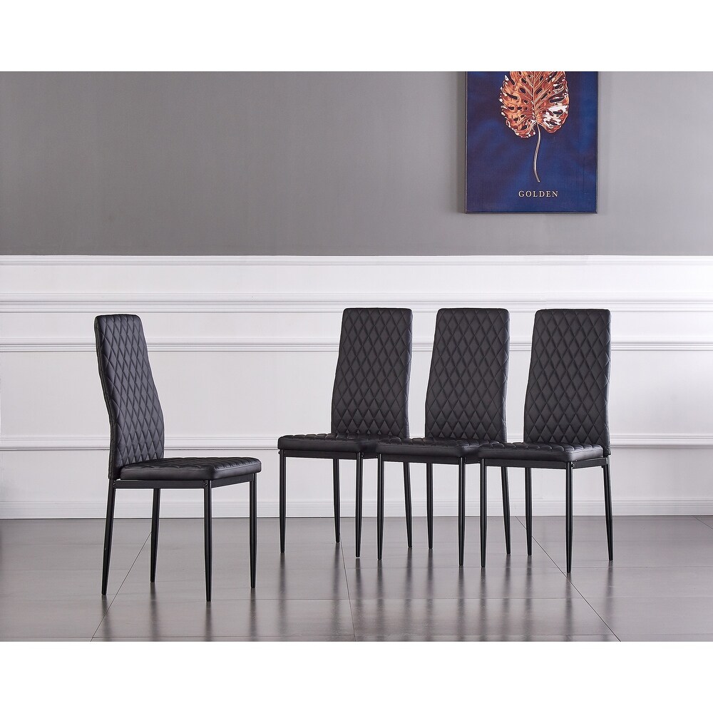 PU Leather Dining Chairs(Set of 6)   N/A