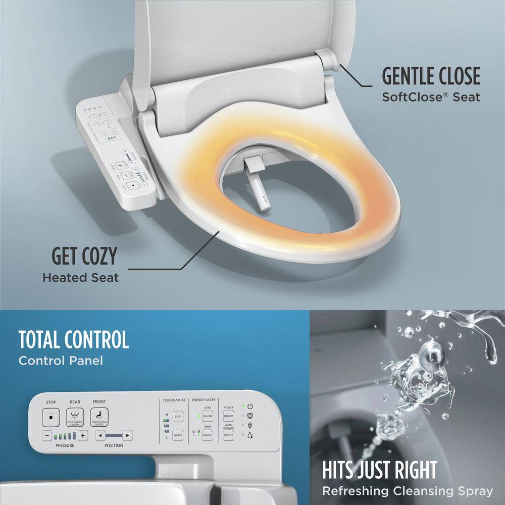 TOTO A2 Washlet Electric Heated Bidet Toilet Seat for Elongated Toilet in Cotton White SW3004#01