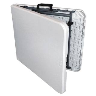 Plastic Development Group 4 ft. Small Plastic Outdoor Bi-FoldingTable in White PDG-802